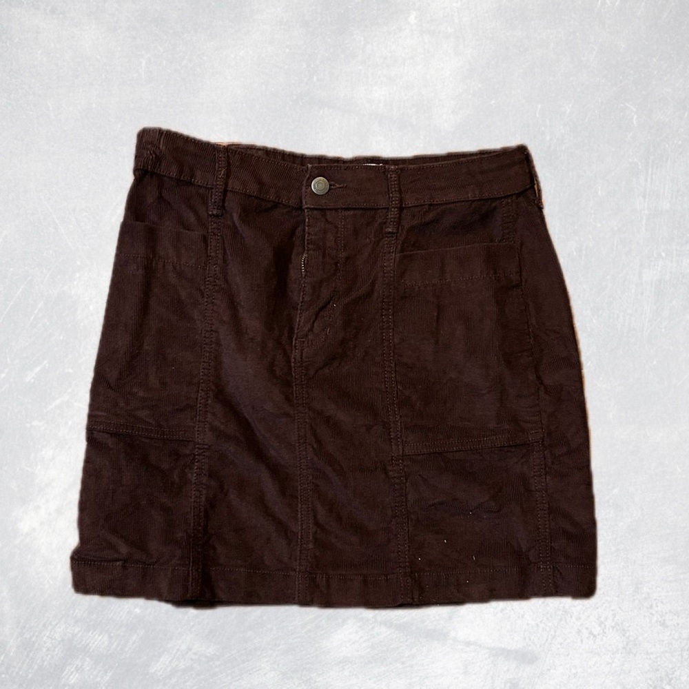 Old Navy Chocolate Brown Corduroy Mini Skirt Size 6